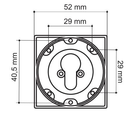 Накладка под цилиндр Armadillo Cylinder ET/SQ-21CP-8