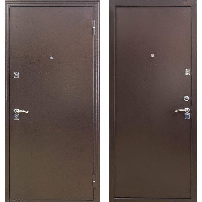 Дверь входная металлическая Меги 134 правая 2050х870 мм Медный антик