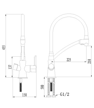 Смеситель для кухни Lemark Comfort LM3070C-Gray