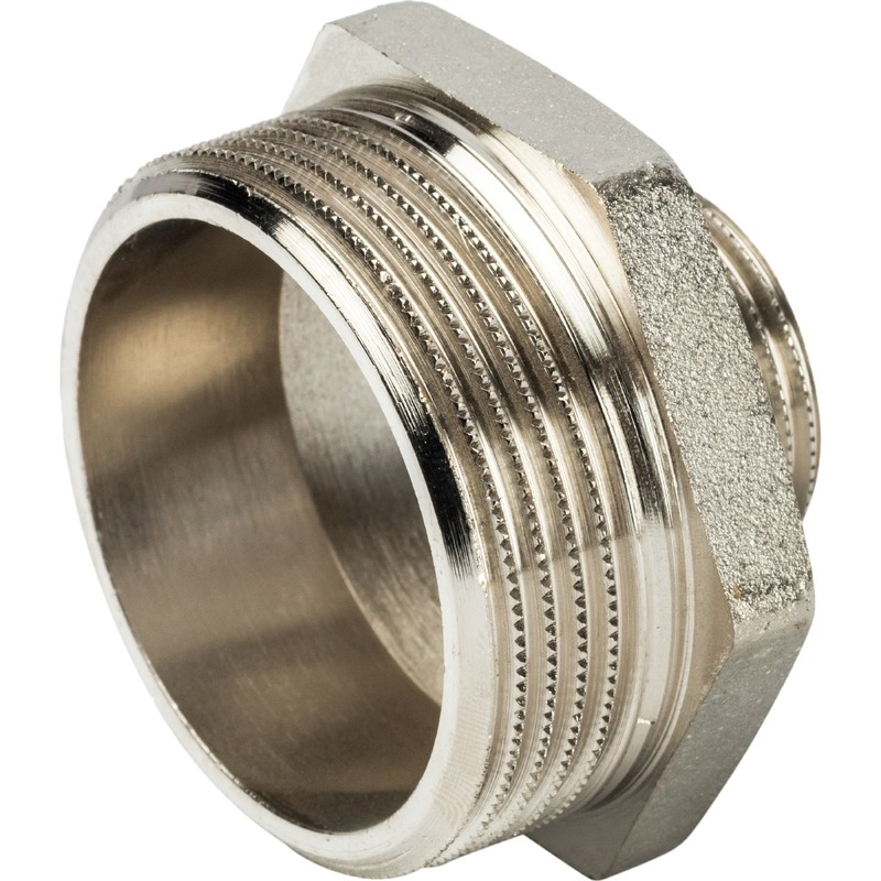 Ниппель переходной Stout SFT-0004-011234 1 1/2х3/4 дюйма никелированный с наружной резьбой