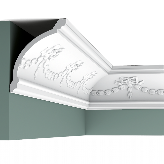 Карниз потолочный полиуретановый Orac Decor Luxxus C218 2000х120х150 мм