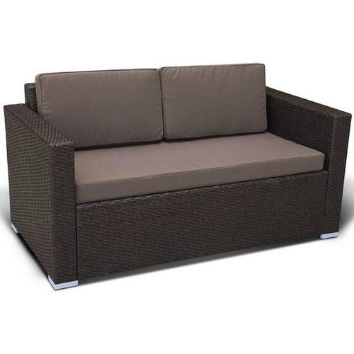 Диван из искусственного ротанга Афина-Мебель S52A-W53 brown коричневый