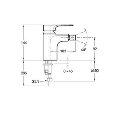 Смеситель для биде Jacob Delafon Aleo+ E72317-CP