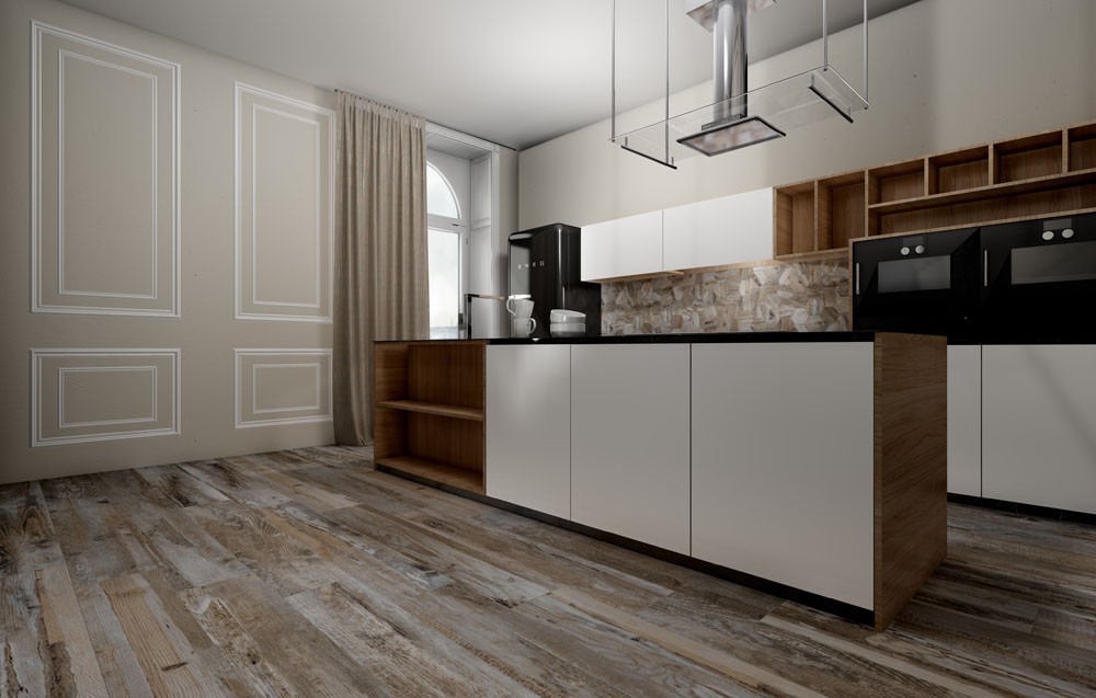 Керамогранит Estima Spanish Wood SP03 неполированный 1200х194 мм 