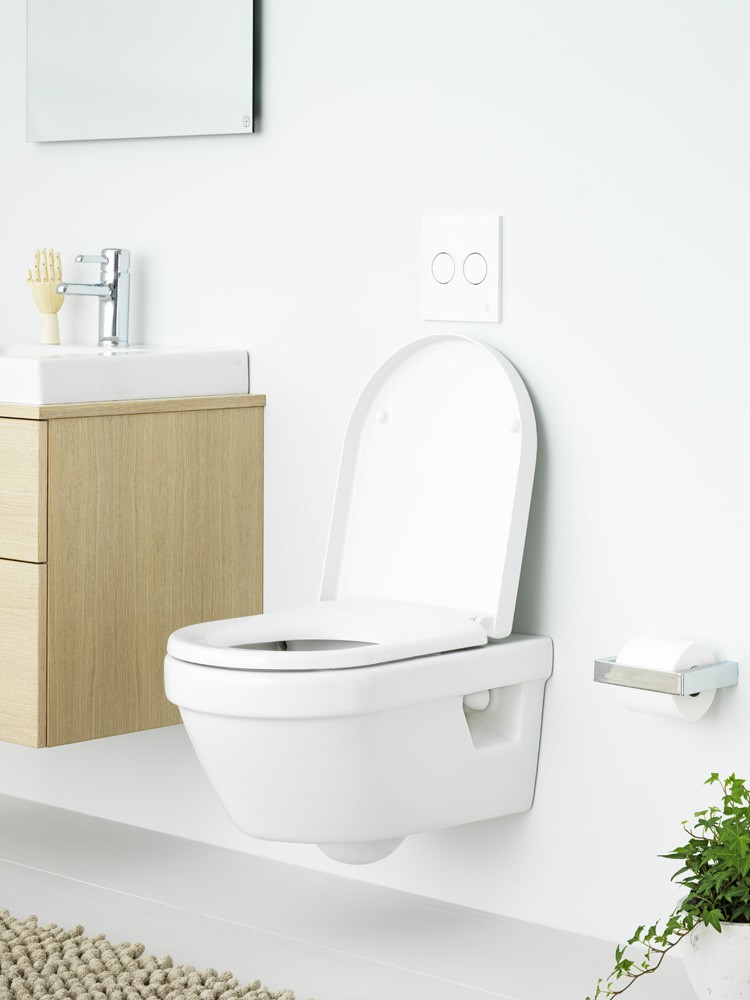 Унитаз подвесной Gustavsberg Hygienic Flush WWC 5G84HR01 с сидением с механизмом плавного закрывания