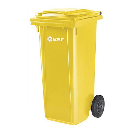 Контейнер пластиковый для мусора Ese 120 л желтый