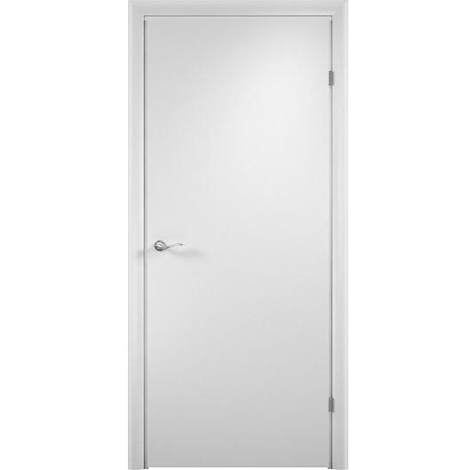 Дверное полотно Verda врезка 2014 с четвертью глухое белое 2000х600 мм 