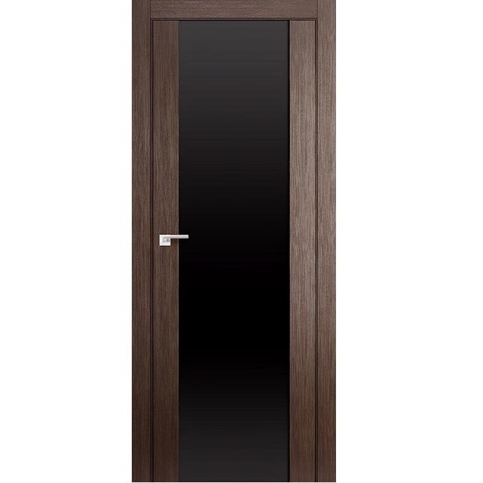 Дверное полотно Profil Doors 8х экошпон Венге мелинга стекло черный триплекс 2000х900 мм 