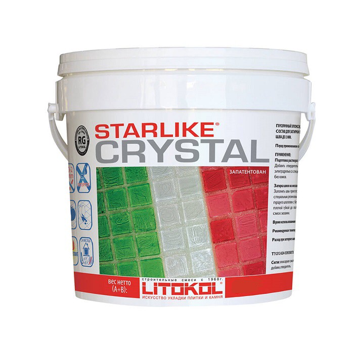 Затирка эпоксидная для швов Litokol Litochrom Starlike C.350 Crystal 2,5 кг