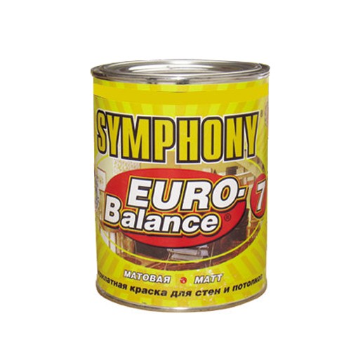 Краска акриловая Symphony Euro-Balance 7 C матовая 0,9 л металлическое ведро