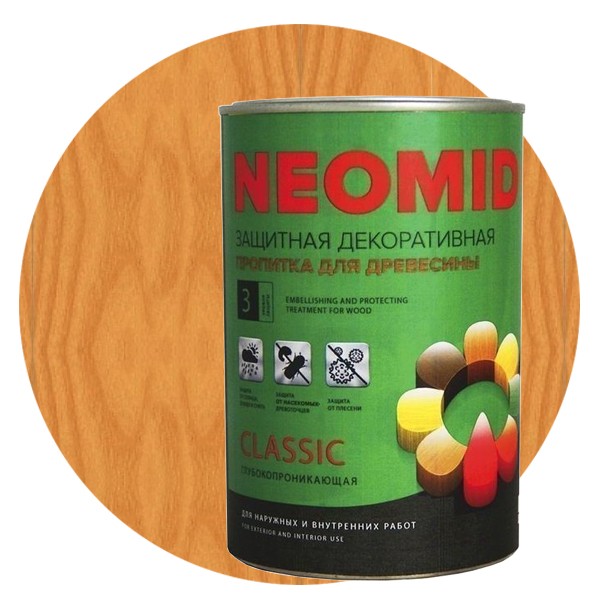 Пропитка для древесины Neomid Bio Color Classic Калужница 0,9 л