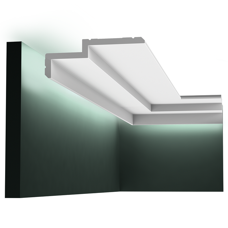 Карниз потолочный полиуретановый Orac Decor Luxxus C391 Steps 2000х160х60 мм