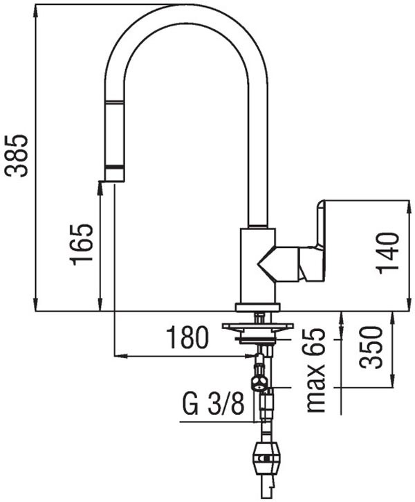 Смеситель для кухни Nobili Abc AB87137/1CR с выдвижным изливом