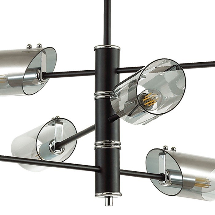 Люстра потолочная Lumion Nolan 4402/6C хром/черная E14 6х40W 220V