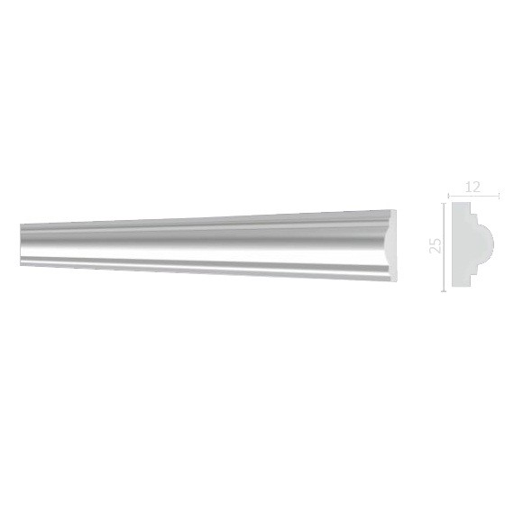 Молдинг из дюрополимера Decor-Dizayn DD35 2000х25х12 мм