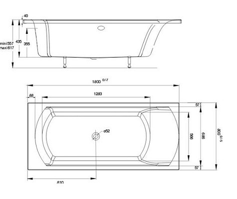 Ванна акриловая Jacob Delafon Ove E60143RU-00 180х80 см