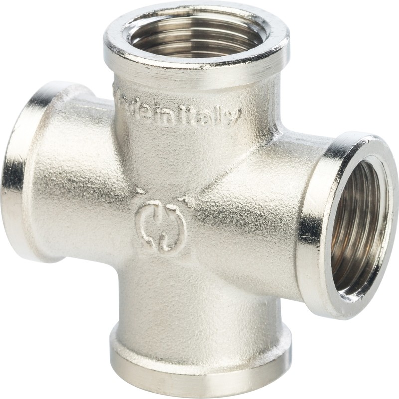 Крестовина Stout SFT-0031-000012 1/2 дюйма никелированная с внутренней резьбой