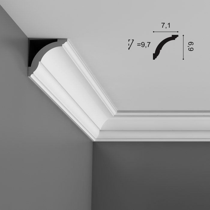 Карниз потолочный из дюрополимера Orac Decor Axxent CX100 2000х71х69 мм