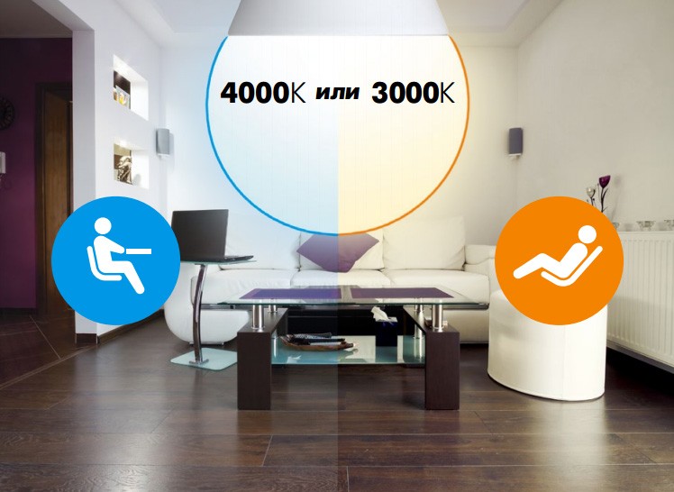 Лампа светодиодная Uniel Bicolor LED- A60-9W/E27 матовая 3000K, 4000K