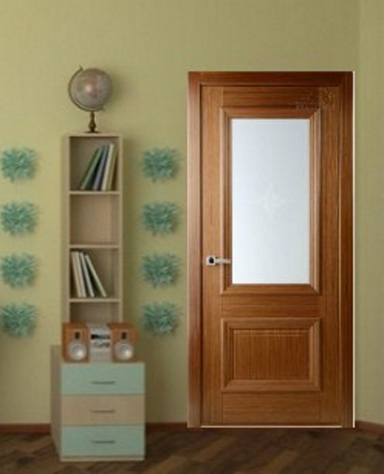 Дверное полотно Belwooddoors Франческо шпон Орех со стеклом мателюкс 700х2000 мм