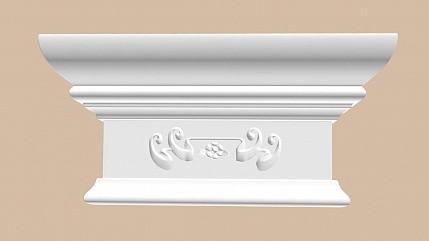 Капитель полиуретановая Decomaster DK-82231 164x316x75 мм к пилястре DK-82230 и DK-82240