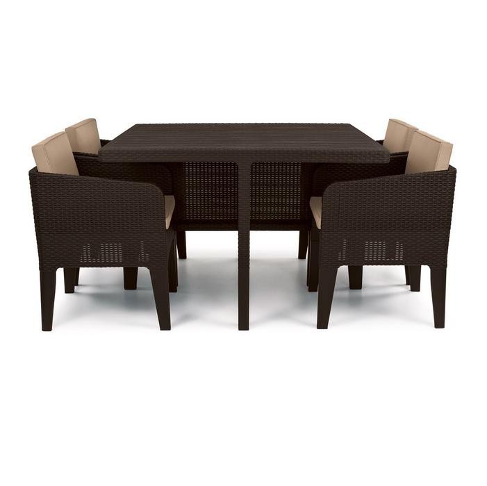 Комплект мебели Keter Columbia set 5 pcs коричневый-теплый светло-коричневый