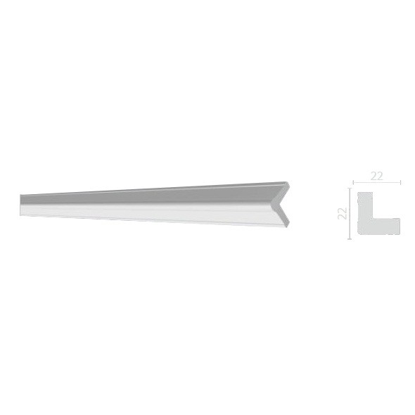 Угол из дюрополимера Decor-Dizayn 116S A 2000х22х22 мм