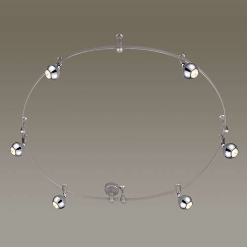 Светильник трековый с гибкой шиной Odeon Light Cemeta 3801/6TR графитовый серый GU10 6х50W 220V