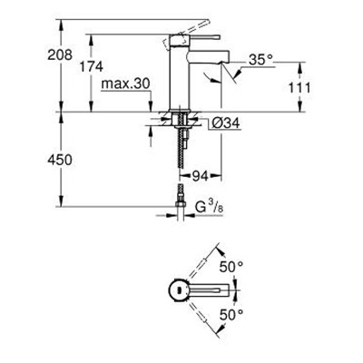 Смеситель для раковины Grohe Essence+ 34294001