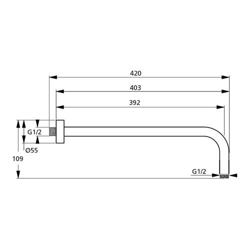 Кронштейн душевой Ideal Standard IdealRain B9445AA0