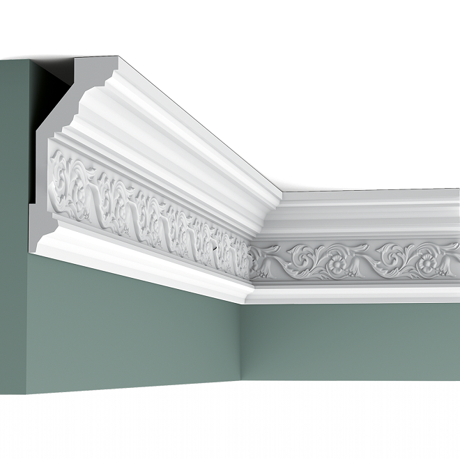 Карниз потолочный полиуретановый Orac Decor Luxxus C303F 2000х65х144 мм