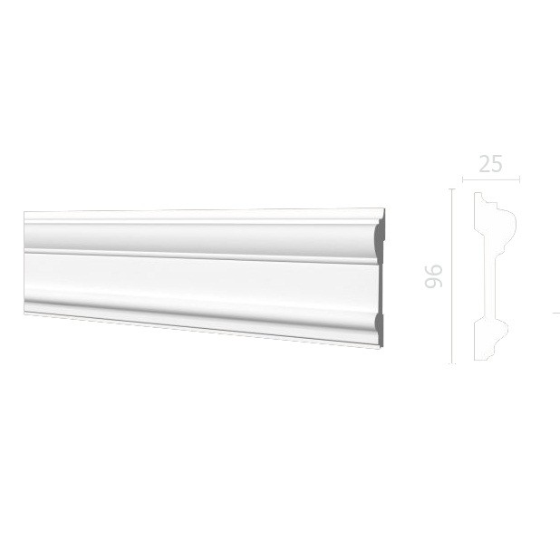 Молдинг из дюрополимера Decor-Dizayn DD601 2000х96х25 мм
