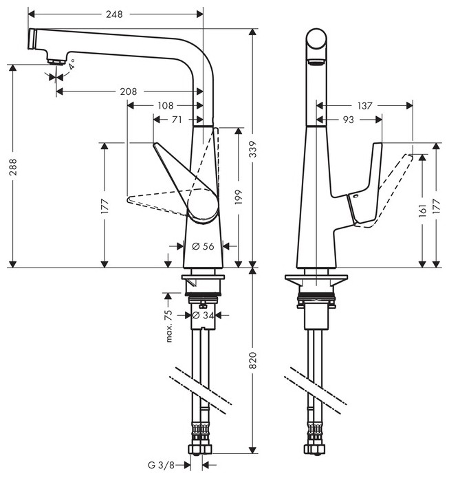 Смеситель для кухни Hansgrohe Talis S 300 Select 72820800