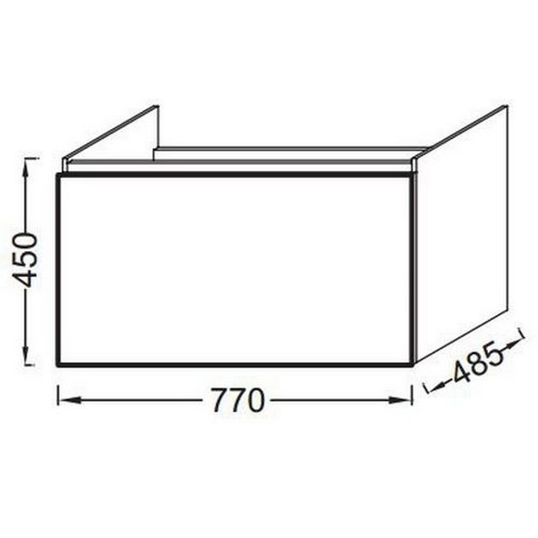 Тумба под раковину Jacob Delafon Odeon Up EB894-N18 770х485х450 мм белая