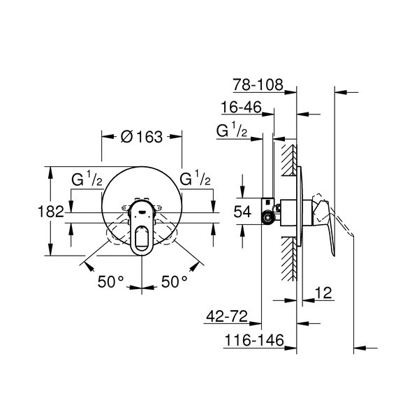 Смеситель для душа Grohe BauLoop 29080000
