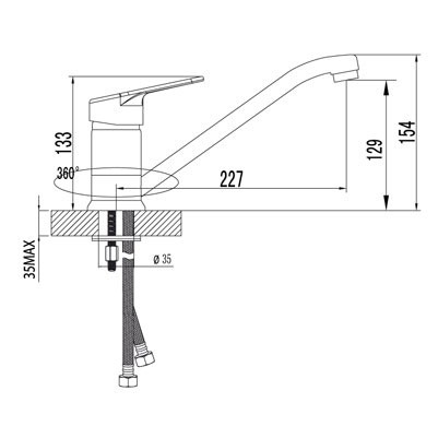 Смеситель для кухни Lemark Luna LM4104C