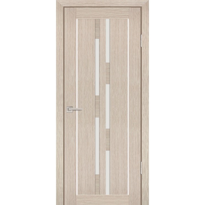 Дверное полотно Profilo Porte PS-33 экошпон Каппучино мелинга стекло белый сатинат 1900х600 мм