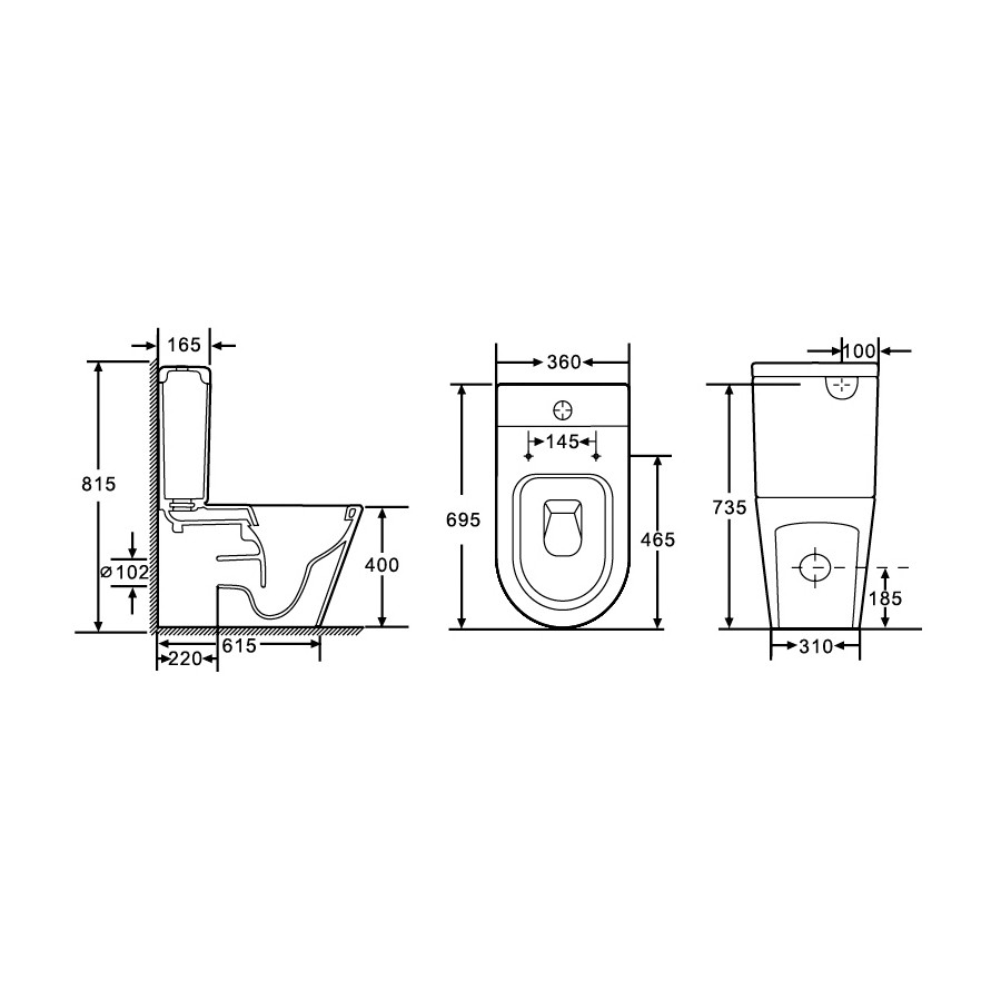 Чаша напольного унитаза Delice Lorraine Compact c сиденьем микролифт