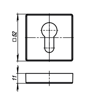 Накладка под цилиндр Armadillo Cylinder ET USQ SN-3