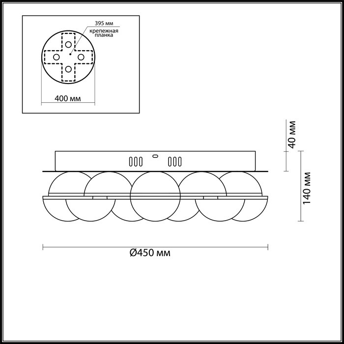 Светильник потолочный светодиодный Odeon Light Conti 4106/64CL хром/белый 64W