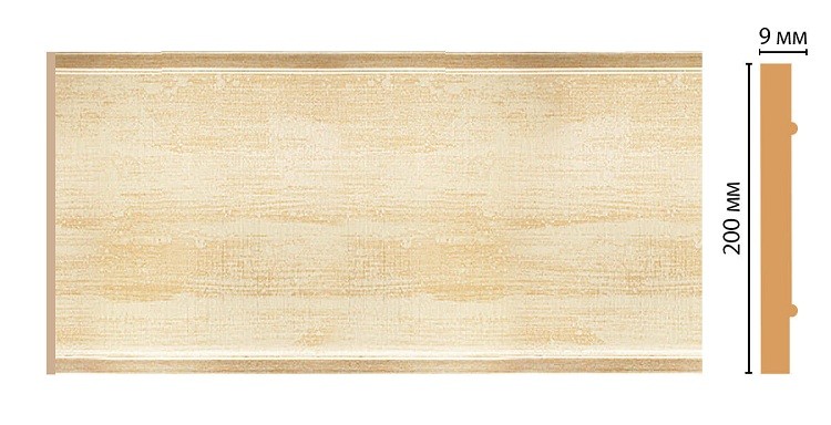 Панель декоративная Decomaster Золото B20-281 2400х200 мм