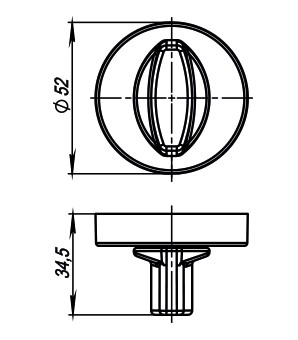Накладка фиксатор Armadillo WC-BOLT BK6/URB OB-13