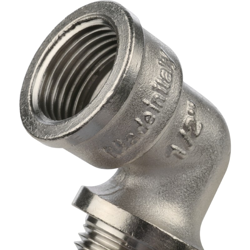 Угольник с упором Stout SFT-0016-000012 1/2 дюйма никелированный с внутренней и наружной резьбой