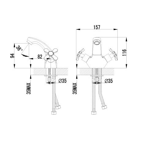 Смеситель для раковины Lemark Partner LM6546C