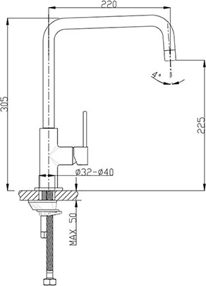 Смеситель для кухни Timo Saona 2306F сhampagne