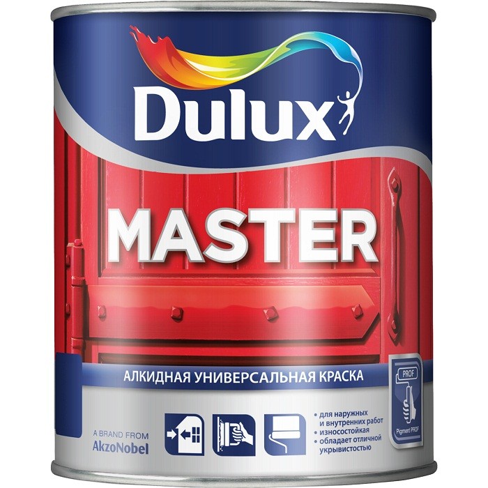 Эмаль алкидная Dulux Master 30 универсальная база BС полуматовая 0,9 л