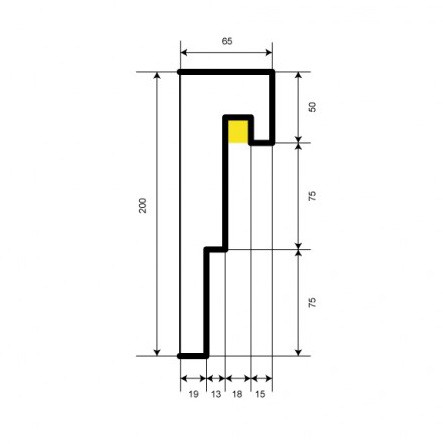 Молдинг фасадный из полистирола Leptonika MC 308 LED 2 м