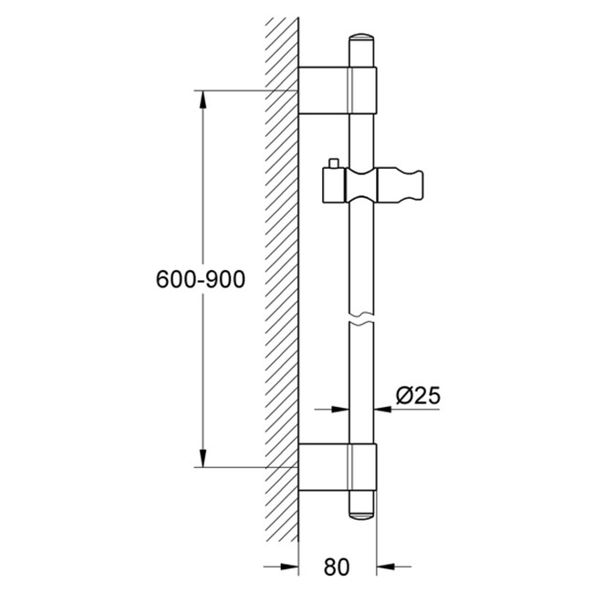 Душевая штанга Grohe Power&Soul 27785000 900 мм
