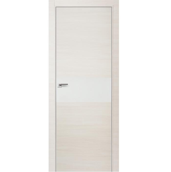 Дверное полотно Profil Doors 4Z экошпон Эшвайт кроскут стекло белое 2000х800 мм с врезкой под магнитный замок и скрытые петли