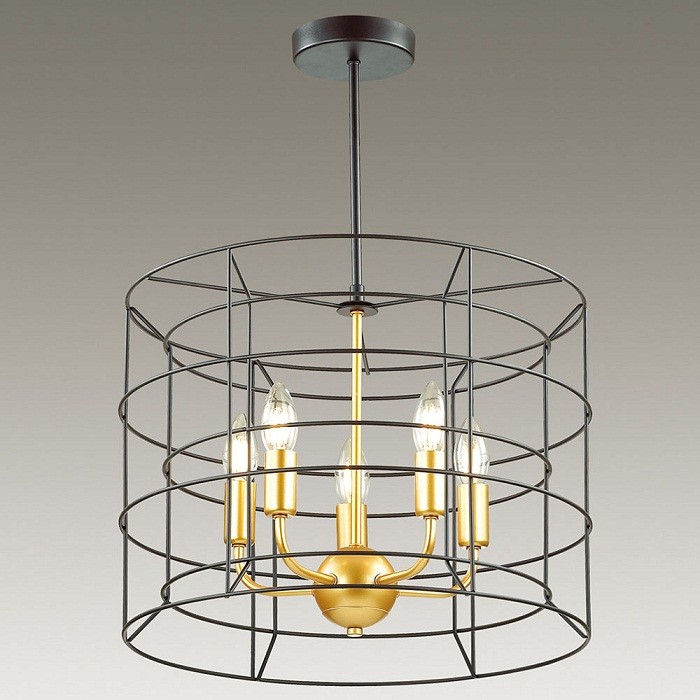 Люстра подвесная Lumion Rupert 4410/5 черная/золотая E14 5х40W 220V